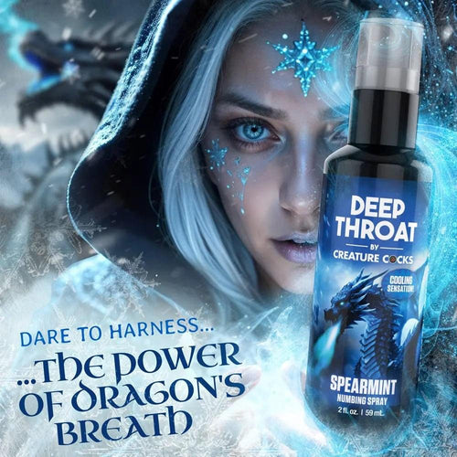 Creature Cocks Deep Throat Spray - Spearmint - Spearmint Flavoured Numbing Spray - 59 ml Spray XR Brands Discreet Intimate Essentials.