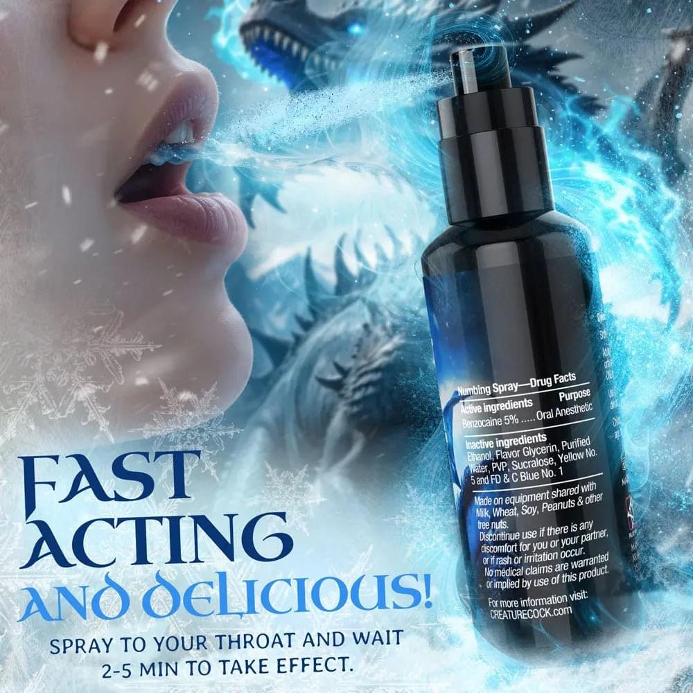 Creature Cocks Deep Throat Spray - Spearmint - Spearmint Flavoured Numbing Spray - 59 ml Spray XR Brands Discreet Intimate Essentials.