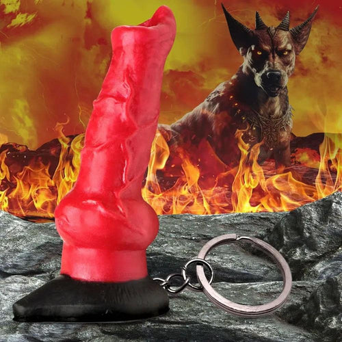 Creature Cocks Hell-Hound Keychain - Novelty Fantasy Dildo Keyring XR Brands Discreet Intimate Essentials.