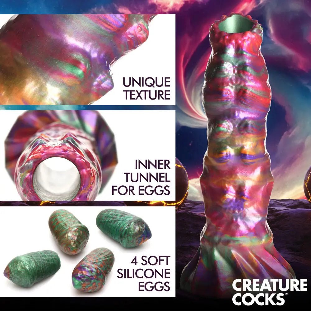 Shop affordable quality Creature Cocks Larva Silicone Dildo - 22.9 cm Fantasy Dildo with Eggs - Discreet Intimate Essentials - DONGS - XR Brands