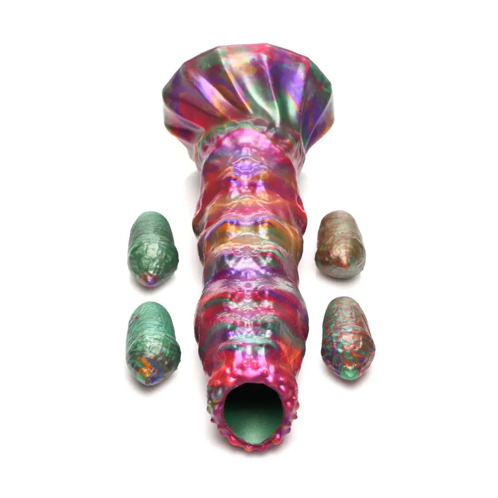Shop affordable quality Creature Cocks Larva Silicone Dildo - 22.9 cm Fantasy Dildo with Eggs - Discreet Intimate Essentials - DONGS - XR Brands