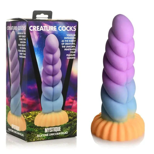 Creature Cocks Mystique Silicone Unicorn Dildo -  21 cm Fantasy Dildo XR Brands Discreet Intimate Essentials.