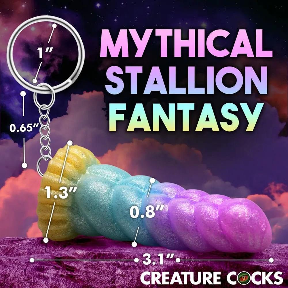 Creature Cocks Mystique Unicorn Keychain - Novelty Fantasy Dildo Keyring XR Brands Discreet Intimate Essentials.