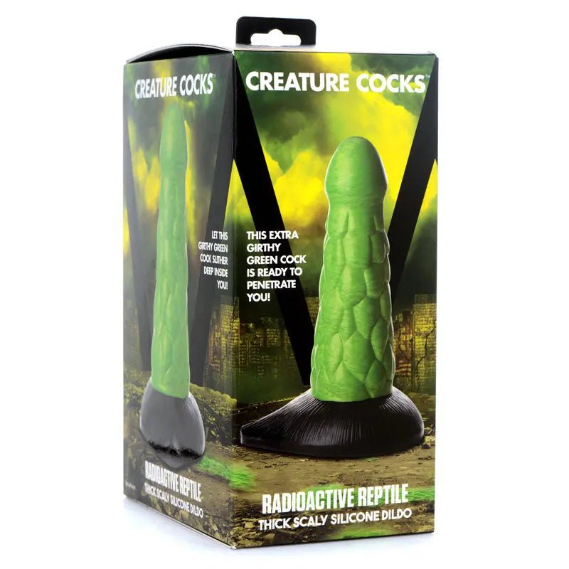 Shop affordable quality Creature Cocks Radioactive Reptile Thick Scaly Silicone Dildo - 19 cm Dildo - Discreet Intimate Essentials - DONGS - XR Brands