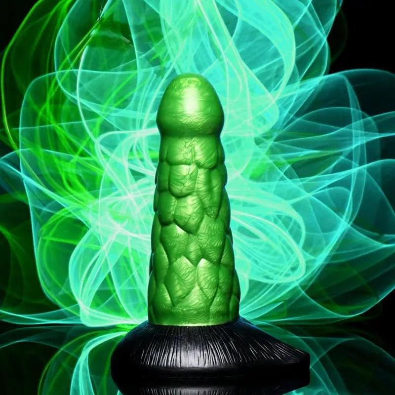 Creature Cocks Radioactive Reptile Thick Scaly Silicone Dildo -  19 cm Dildo XR Brands Discreet Intimate Essentials.