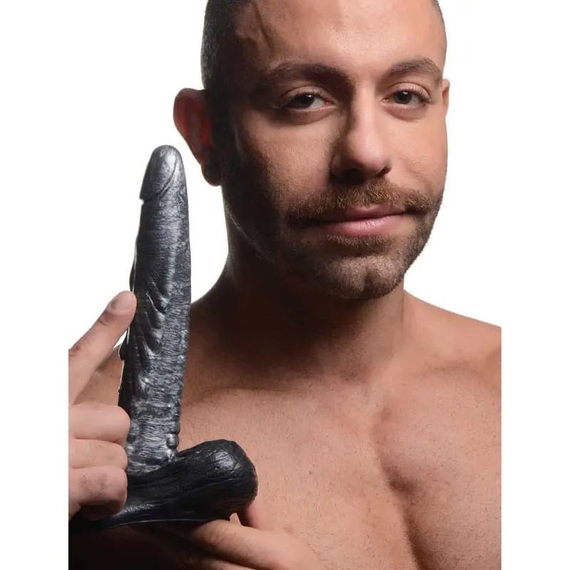 Creature Cocks The Gargoyle Rock Hard Silicone Dildo - Silver 23.6 cm Fantasy Dildo XR Brands Discreet Intimate Essentials.