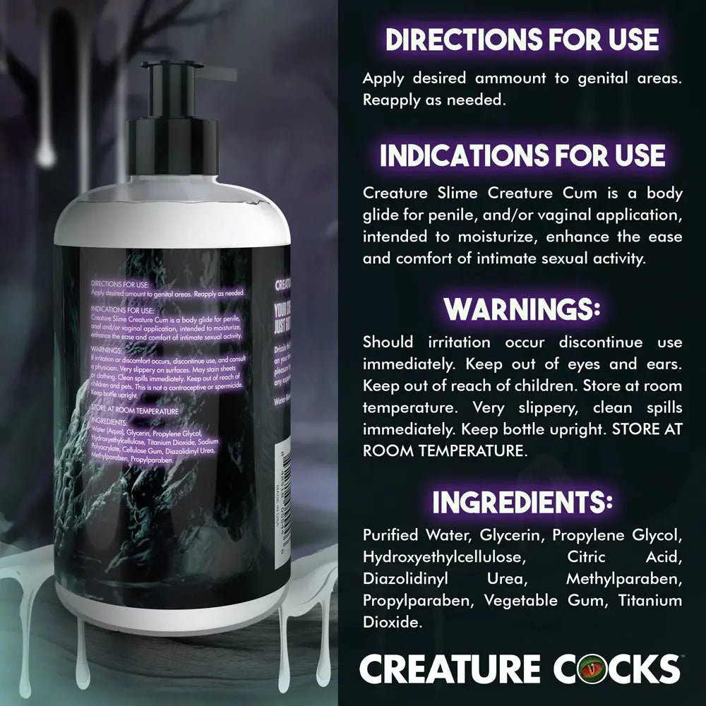 Shop affordable quality Creature Slime by Creature Cocks - Creature Cum - Cum Lubricant - 473 ml Pump Bottle - Discreet Intimate Essentials - LOTIONS & LUBES - XR Brands