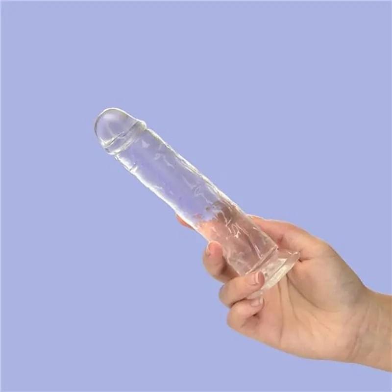 Crystal Dildo Straight 7in Clear Addiction Discreet Intimate Essentials.