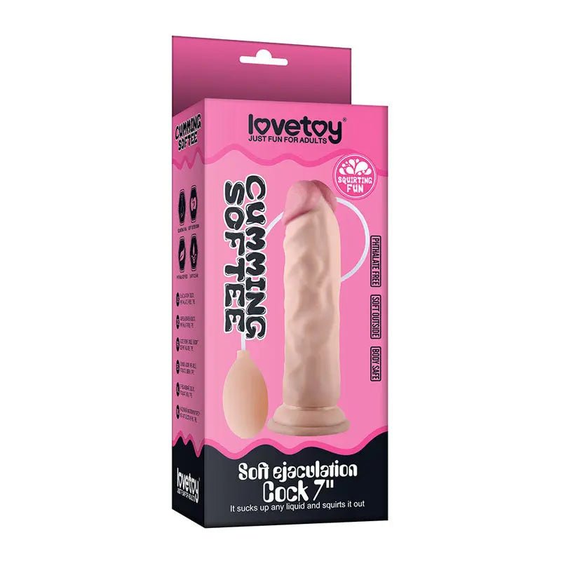 Shop affordable quality Cumming Softee Soft Ejaculation Cock 8.5'' - 21.6 cm Squirting Dong - Discreet Intimate Essentials - DONGS - Lovetoy