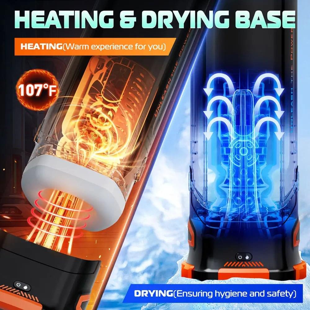 CyberSkin The Titan -  USB Rechargeable Thrusting & Vibrating Auto Masturbator with Heater CyberSkin Discreet Intimate Essentials.
