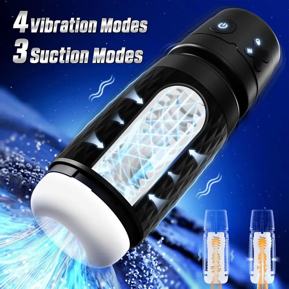 CyberSkin The Warrior -  USB Rechargeable Sucking & Vibrating Auto Masturbator CyberSkin Discreet Intimate Essentials.