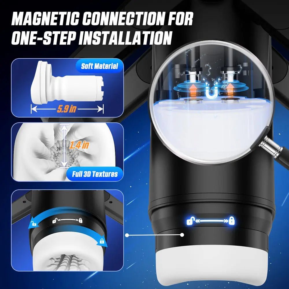 Shop affordable quality CyberSkin The Wing - USB Rechargeable Thrusting & Massaging Auto Masturbator with Heater - Discreet Intimate Essentials - MASTURBATORS - CyberSkin