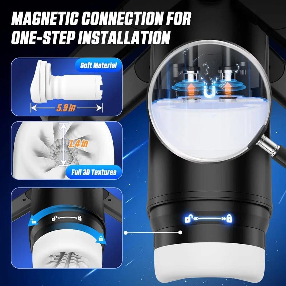 CyberSkin The Wing -  USB Rechargeable Thrusting & Massaging Auto Masturbator with Heater CyberSkin Discreet Intimate Essentials.