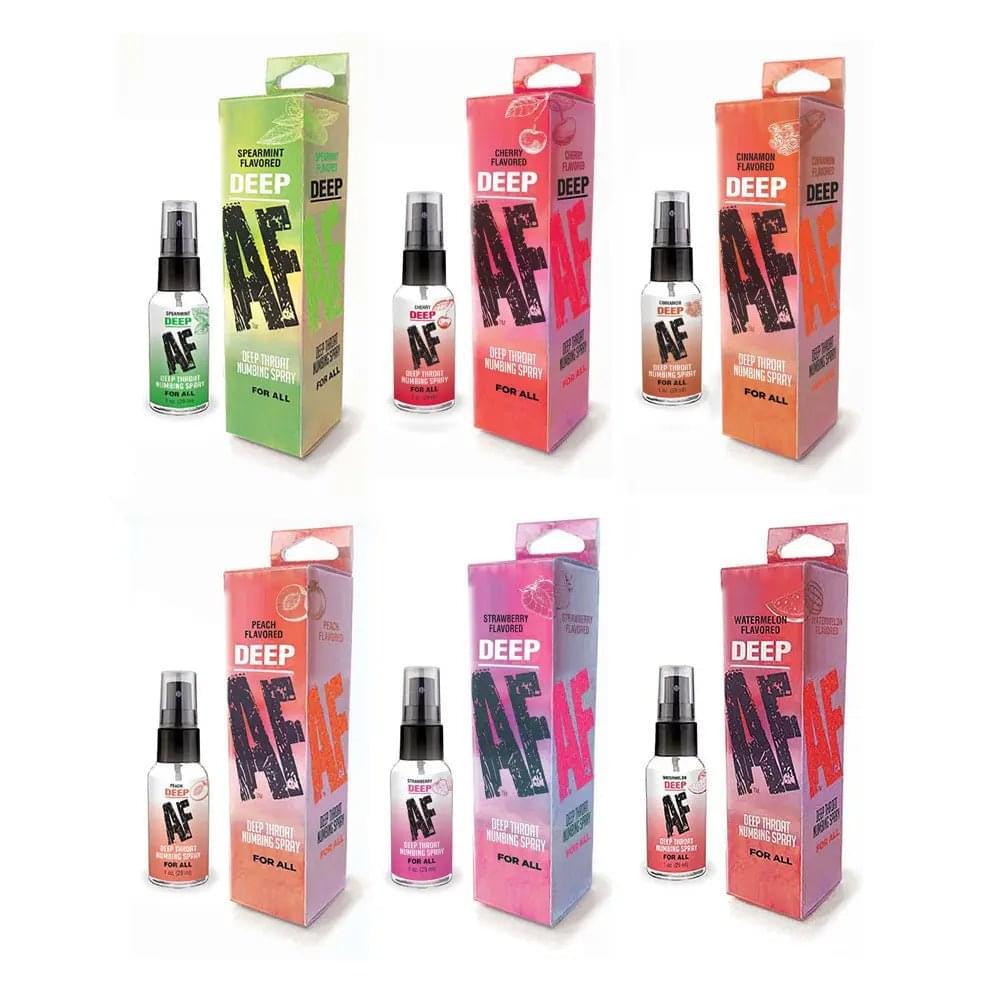 Deep AF - Peach - Peach Flavoured Deep Throat Spray - 29 ml Little Genie Discreet Intimate Essentials.