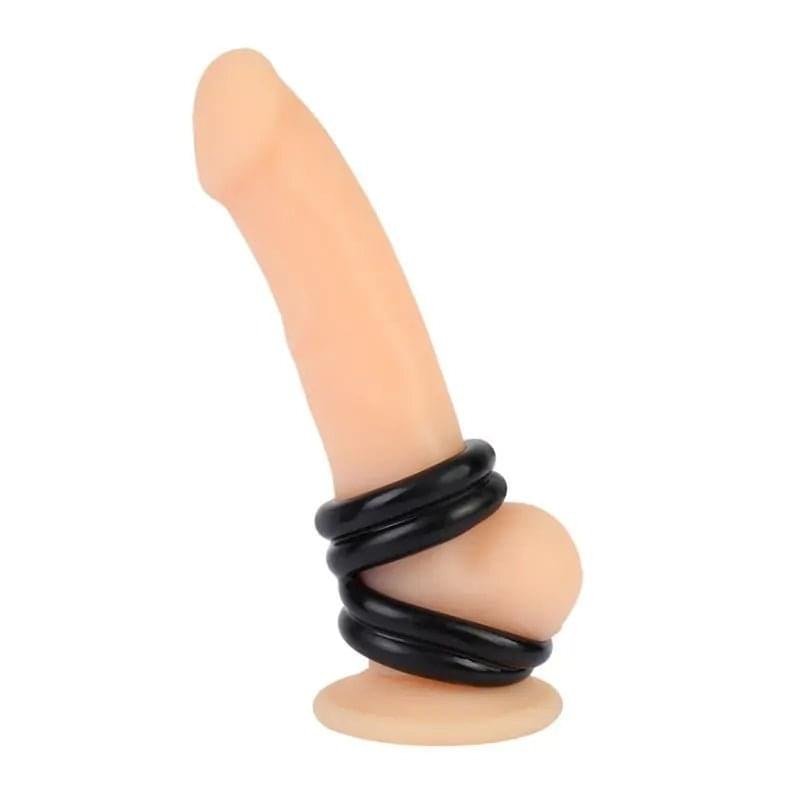 Double Stacked Dual Pleasure Ring Black GK Power Discreet Intimate Essentials.