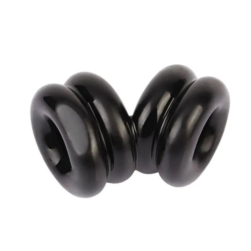 Double Stacked Dual Pleasure Ring Black GK Power Discreet Intimate Essentials.