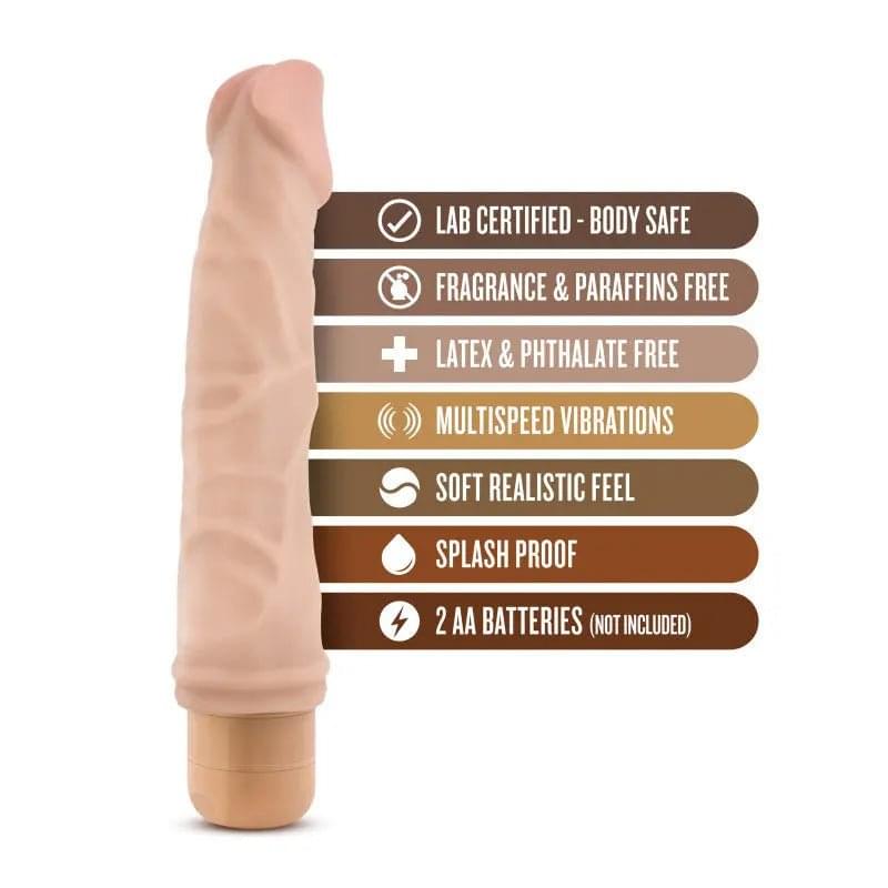 Dr. Skin Cock Vibe 6 - 8.5'' Cock -  21.6 cm Vibrating Dong Blush Novelties Discreet Intimate Essentials.
