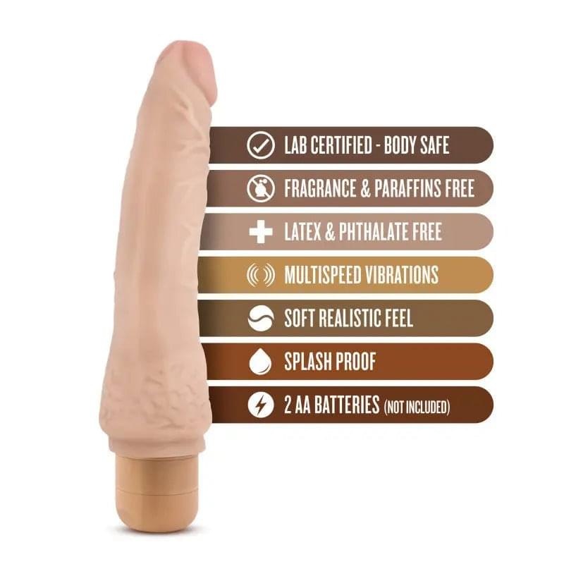 Dr. Skin Cock Vibe 7 - 8.5'' Cock -  21.6 cm Vibrating Dong Blush Novelties Discreet Intimate Essentials.