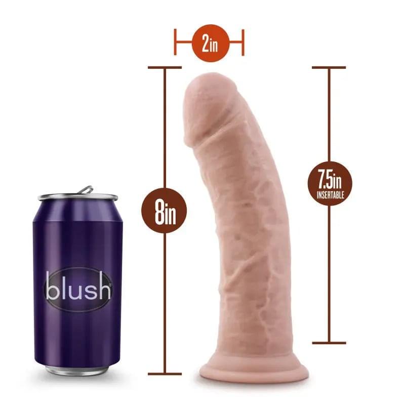 Dr. Skin Plus 8'' Thick Posable Dildo -  20.3 cm Poseable Dong Blush Novelties Discreet Intimate Essentials.