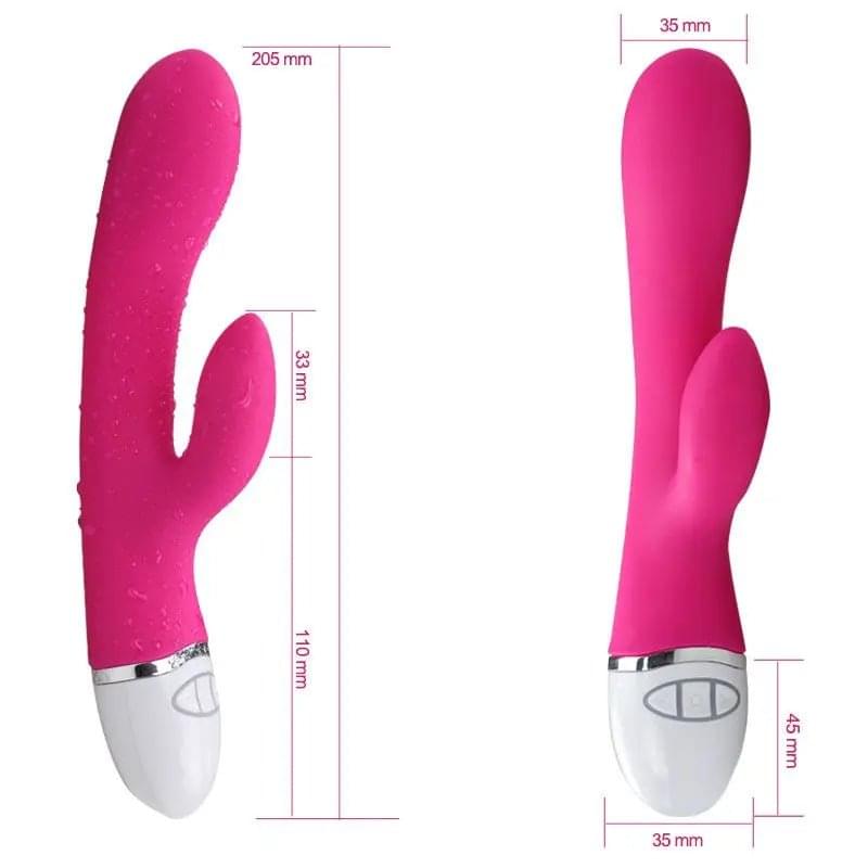 Dreamer 7 Mode Silicone Rechargeable Rabbit Vibrator Pink Lovetoy Discreet Intimate Essentials.