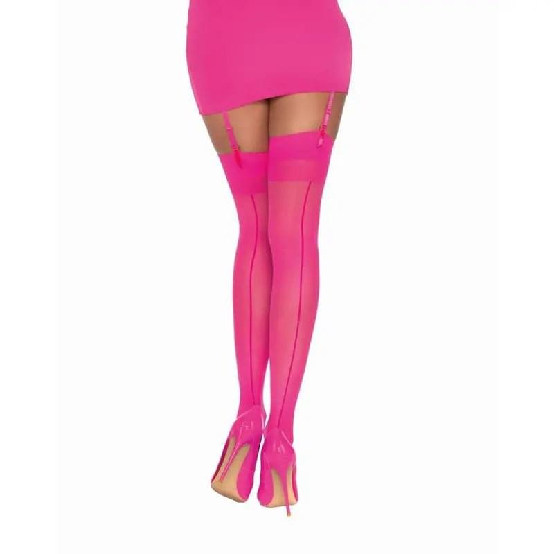 Dreamgirl Back Seam Sheer Thigh High Stockings Black Dreamgirl Discreet Intimate Essentials.
