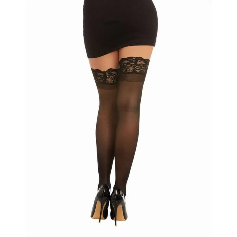 Dreamgirl Lace Top Thigh High Stockings Black Dreamgirl Discreet Intimate Essentials.