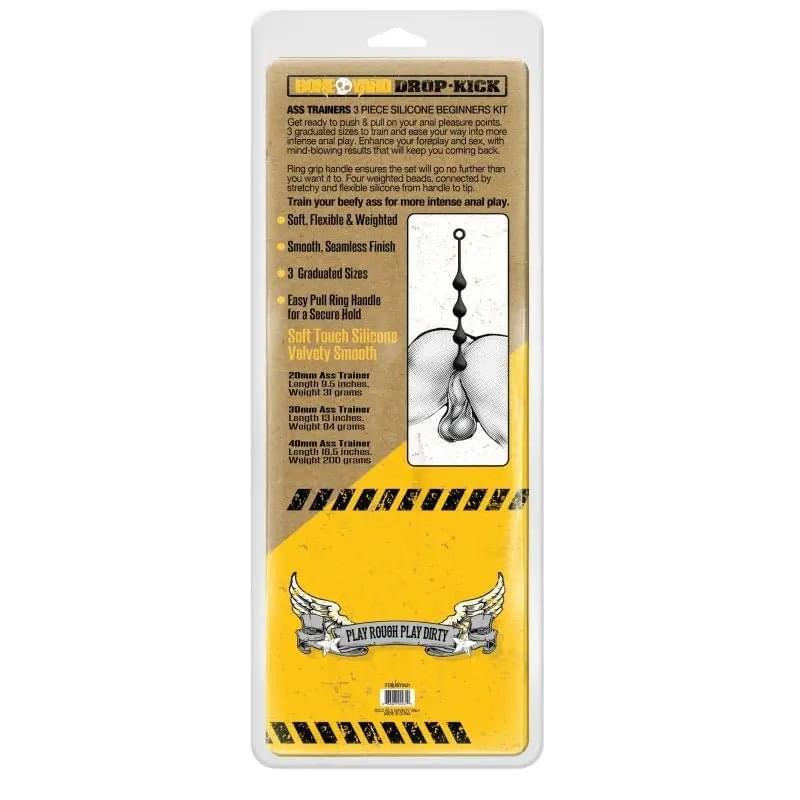 Drop-Kick Silicone Beginner Ass Training Kit 3 Pc Boneyard Discreet Intimate Essentials.
