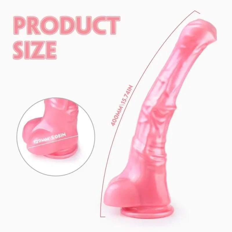Duke Horse Dong w Balls Pink XXL S-Hande Discreet Intimate Essentials.