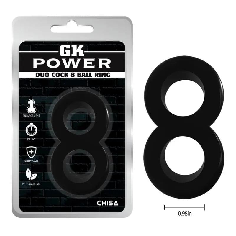 Duo Cock 8 Ball Ring GK Power Discreet Intimate Essentials.