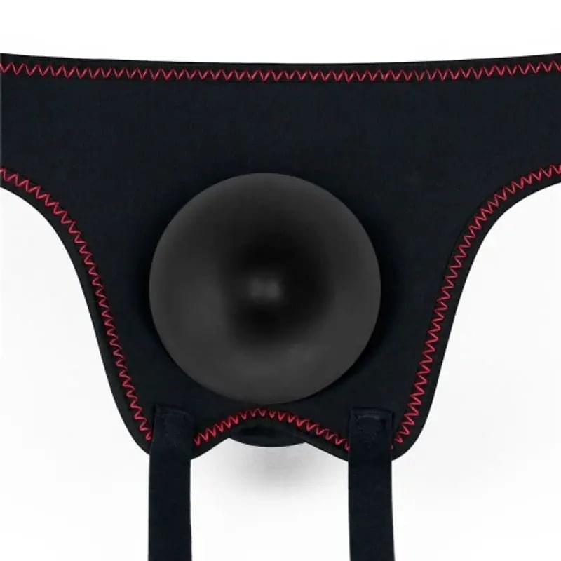 Easy Strap On Set 7.5in Black Lovetoy Discreet Intimate Essentials.