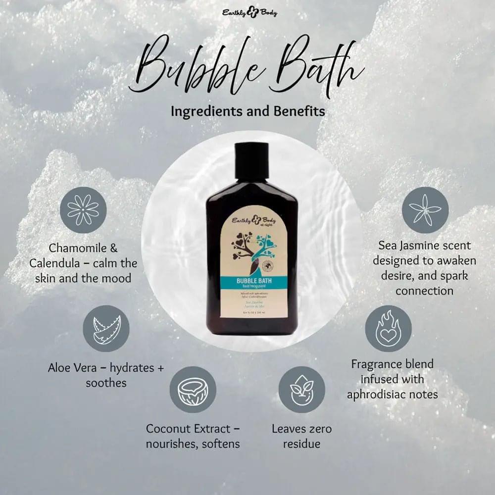 EB Aphrodisiac Bubble Bath SEA JASMINE - 250 ml - Sea Jasmine Scented Bubble Bath  - 250 ml Bottle Earthly Body Discreet Intimate Essentials.