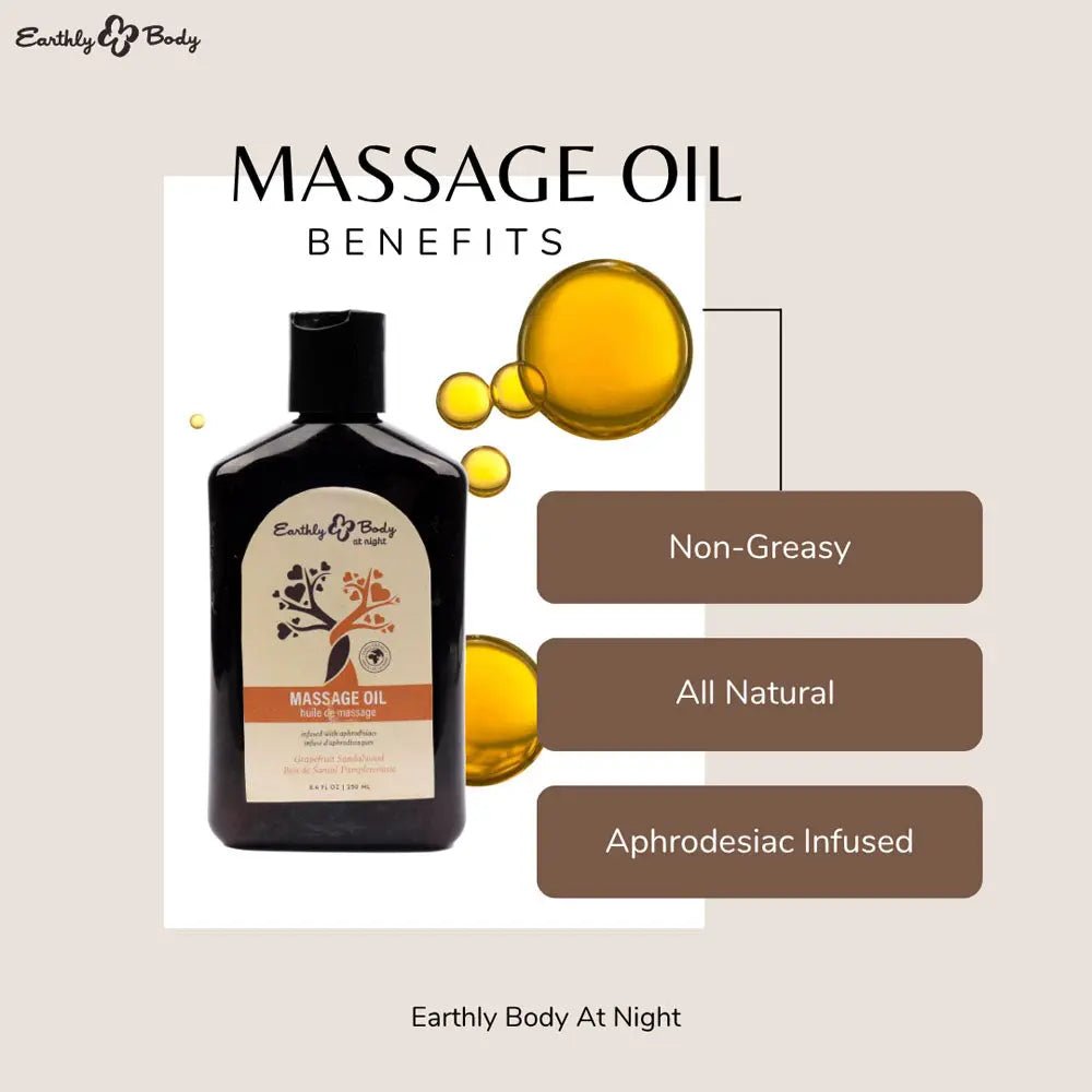 Shop affordable quality EB Aphrodisiac Massage Oil GRAPEFRUIT SANDALWOOD - 250 ml - Grapefruit Sandalwood Scented Massage Oil - 250 ml Bottle - Discreet Intimate Essentials - LOTIONS & LUBES - Earthly Body