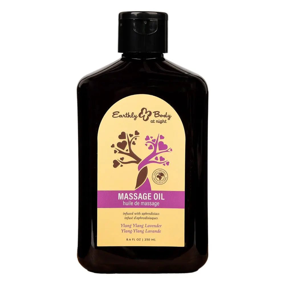 Shop affordable quality EB Aphrodisiac Massage Oil YLANG YLANG LAVENDER - 250 ml - Ylang Ylang & Sandalwood Scented Massage Oil - 250 ml Bottle - Discreet Intimate Essentials - LOTIONS & LUBES - Earthly Body