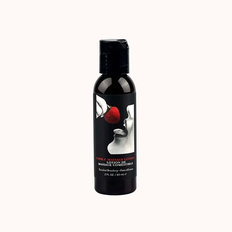 EB Edible Massage Lotion - Strawberry - Strawberry Flavoured Massage Lotion - 60 ml Earthly Body Discreet Intimate Essentials.