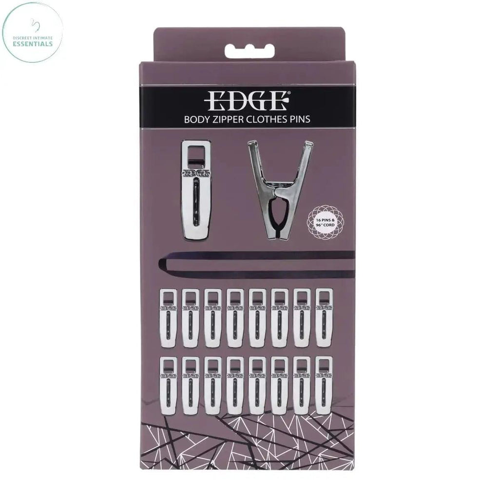 EDGE Body Zipper Clothes Pins -   Pins - Set of 16 Sportsheets Discreet Intimate Essentials.