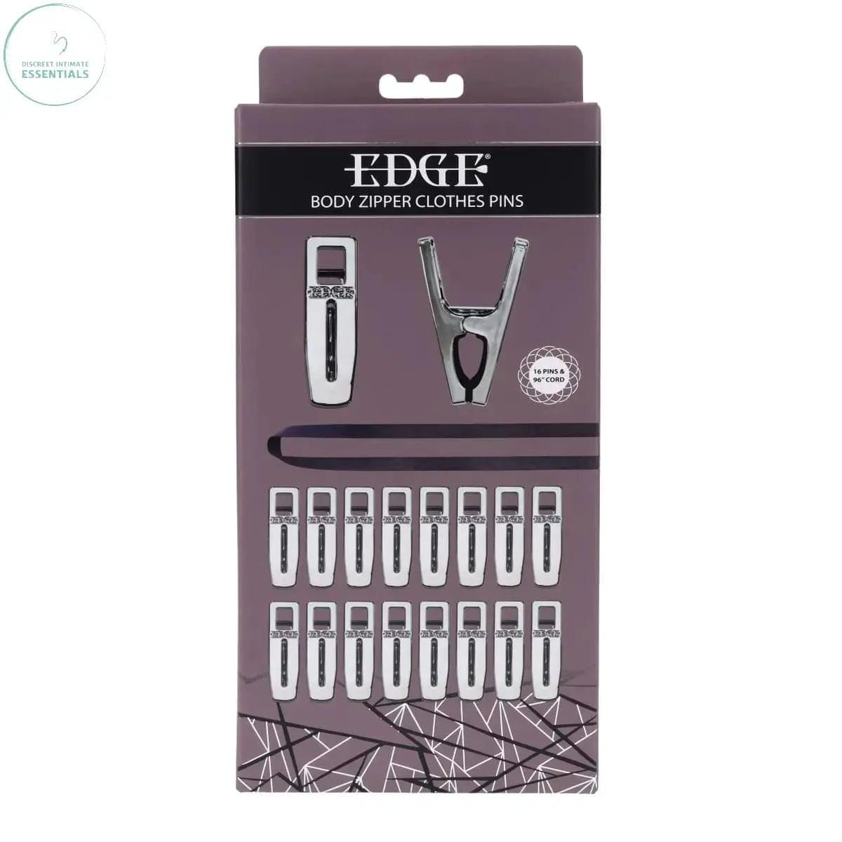 EDGE Body Zipper Clothes Pins -   Pins - Set of 16 Sportsheets Discreet Intimate Essentials.