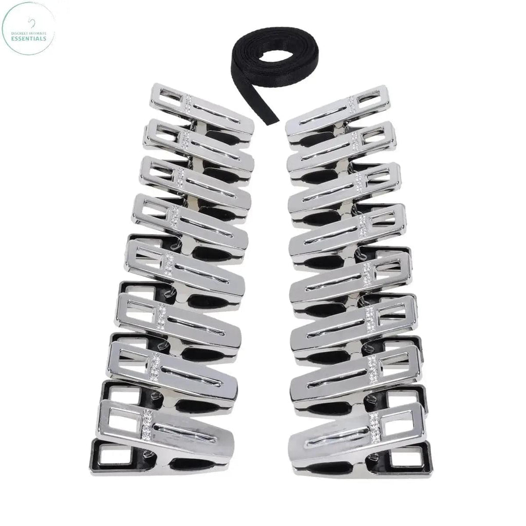 EDGE Body Zipper Clothes Pins -   Pins - Set of 16 Sportsheets Discreet Intimate Essentials.