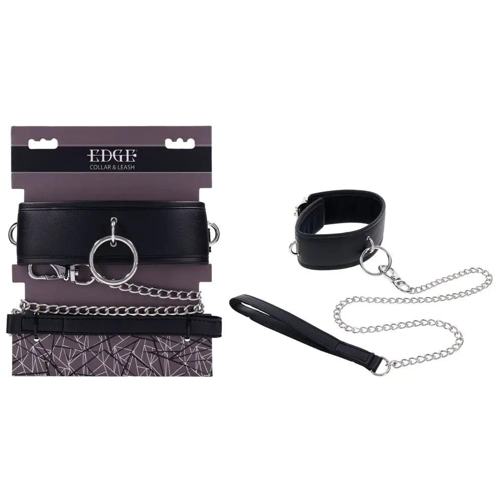 EDGE Collar & Leash -  Neck Restraint with Heavy Duty Metal Leash Sportsheets Discreet Intimate Essentials.