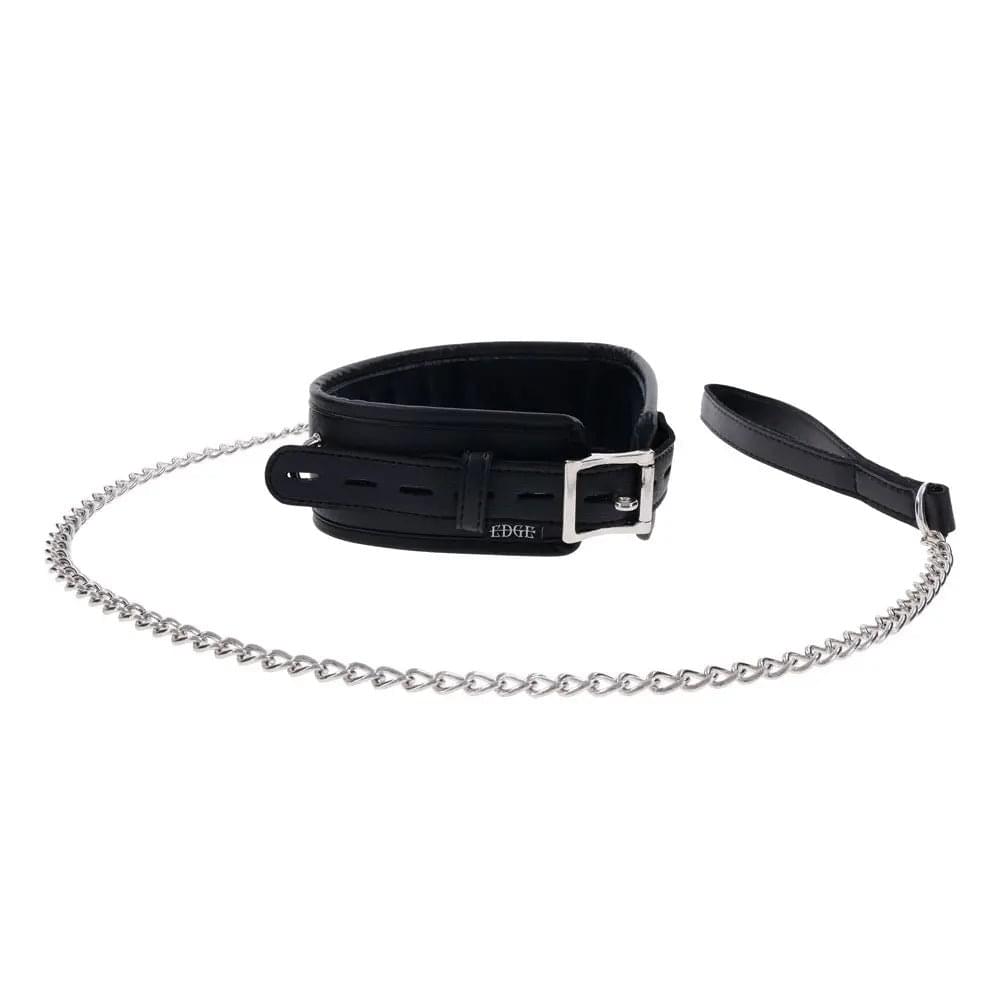 EDGE Collar & Leash -  Neck Restraint with Heavy Duty Metal Leash Sportsheets Discreet Intimate Essentials.