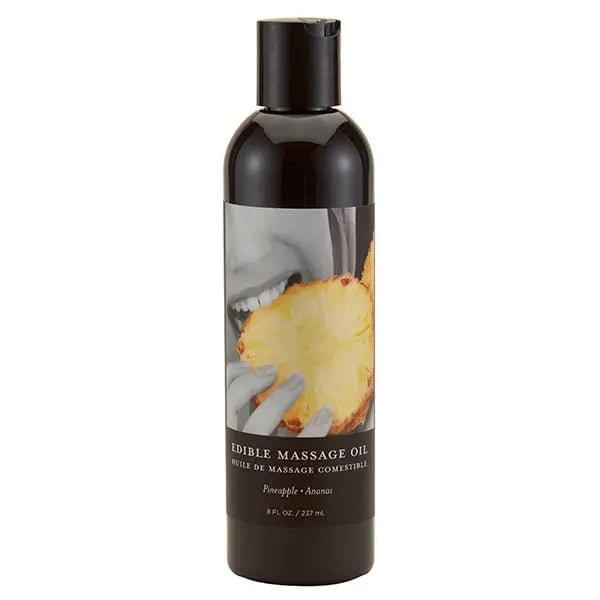 Edible Massage Oil - Pineapple Flavoured - 237 ml Bottle Earthly Body Discreet Intimate Essentials.