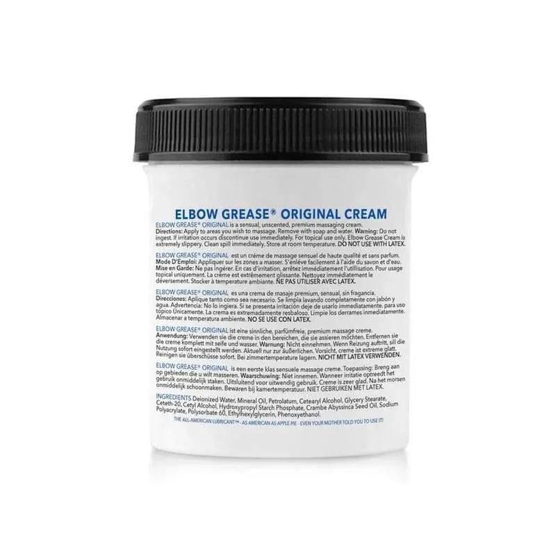 Elbow Grease Original Cream 3.4oz/100ml Elbow Grease Discreet Intimate Essentials.