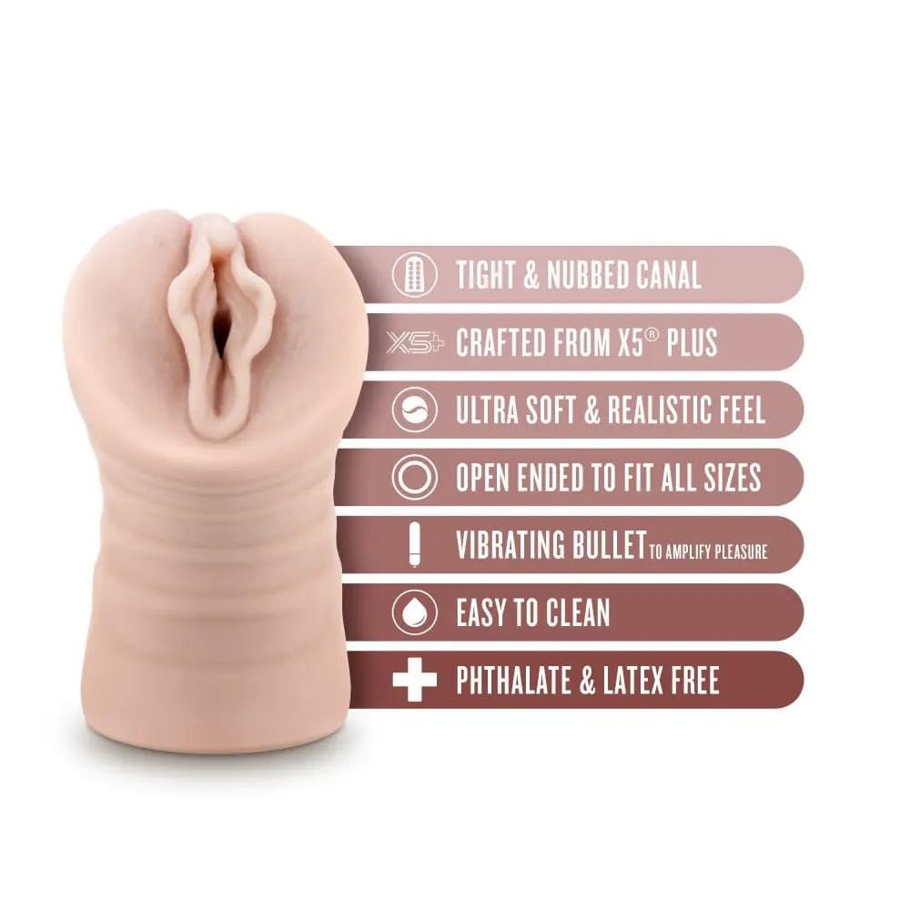 EnLust - Destini -  Vibrating Vagina Stroker Blush Novelties Discreet Intimate Essentials.