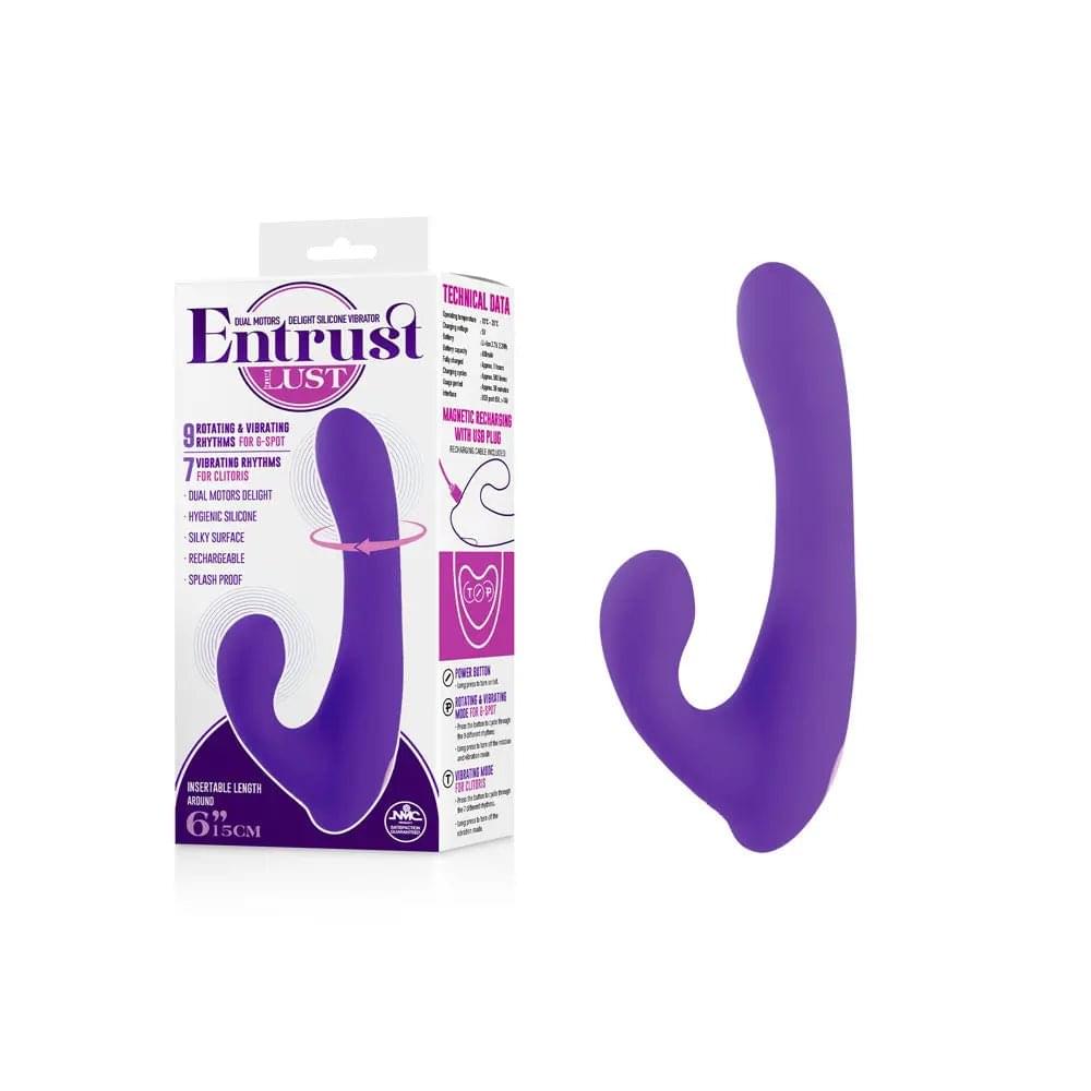 Entrust With Lust -  15 cm USB Rechargeable Rotating Rabbit Vibrator Excellent Power Discreet Intimate Essentials.