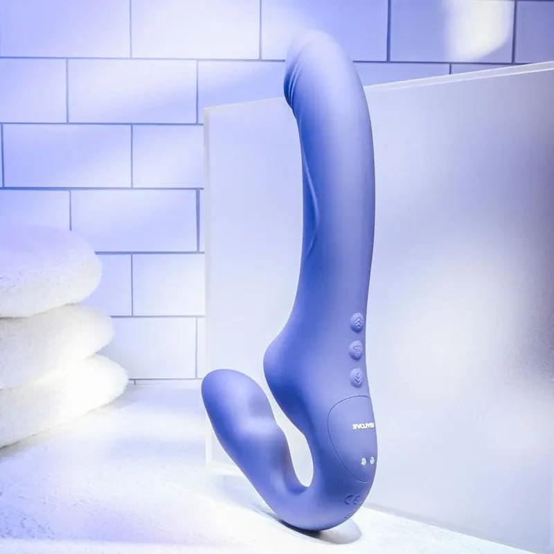 Evolved 2 BECOME 1 -  23.5 cm USB Rechargeable Strapless Strap-On with Remote Evolved Discreet Intimate Essentials.