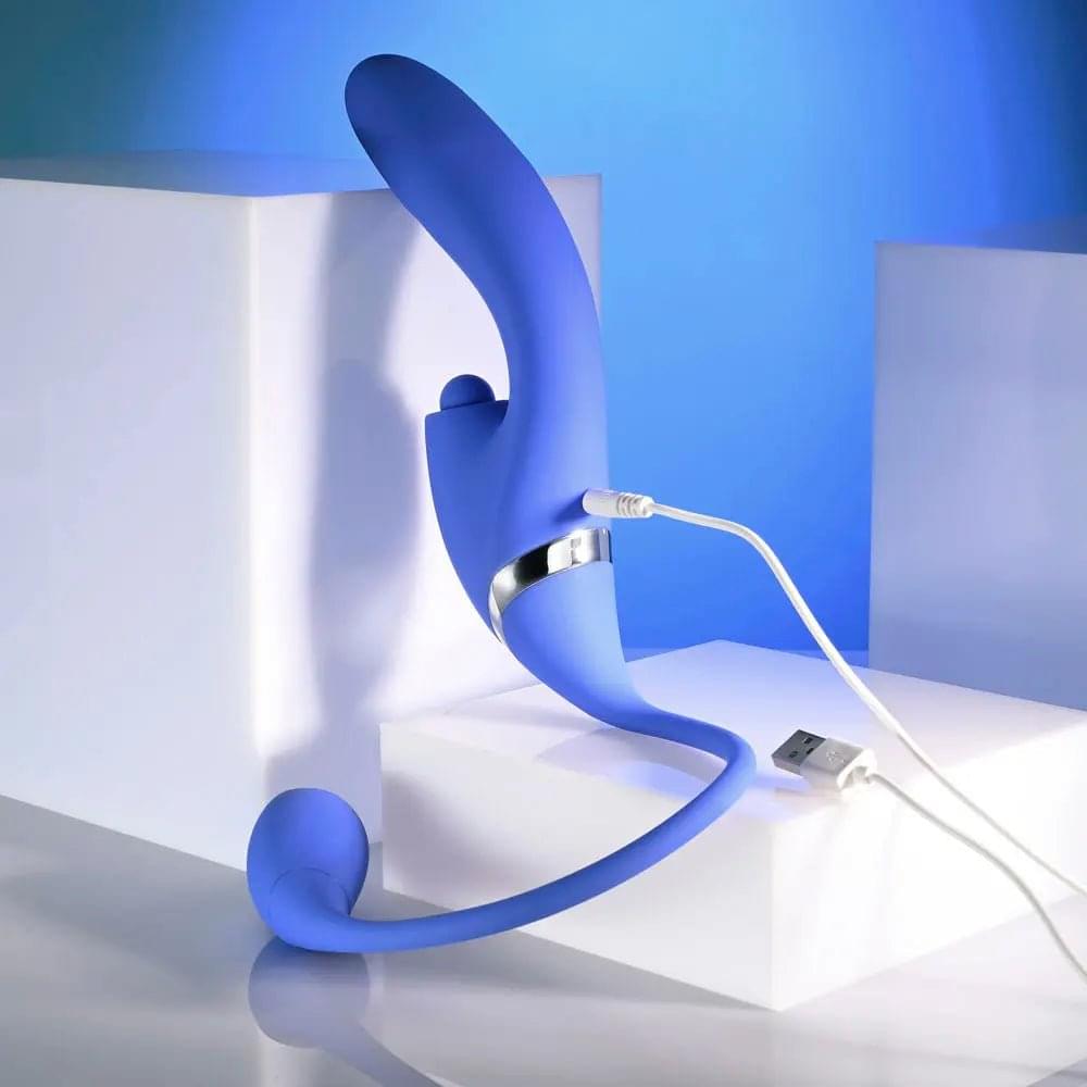Evolved ALL IN -  USB Recahrgeable Triple Stimulating Vibrator Evolved Discreet Intimate Essentials.