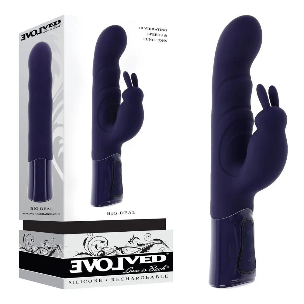 Shop affordable quality Evolved BIG DEAL - 25.7 cm USB Rechargeable Rabbit Vibrator - Discreet Intimate Essentials - VIBRATORS - Evolved