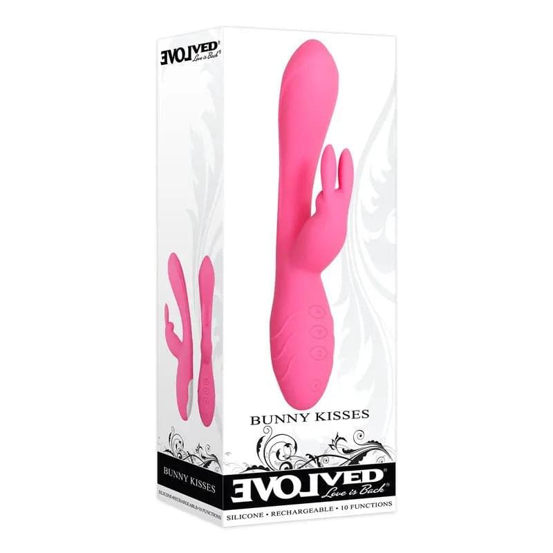 Evolved Bunny Kisses -  20 cm USB Rechargeable Rabbit Vibrator Evolved Discreet Intimate Essentials.