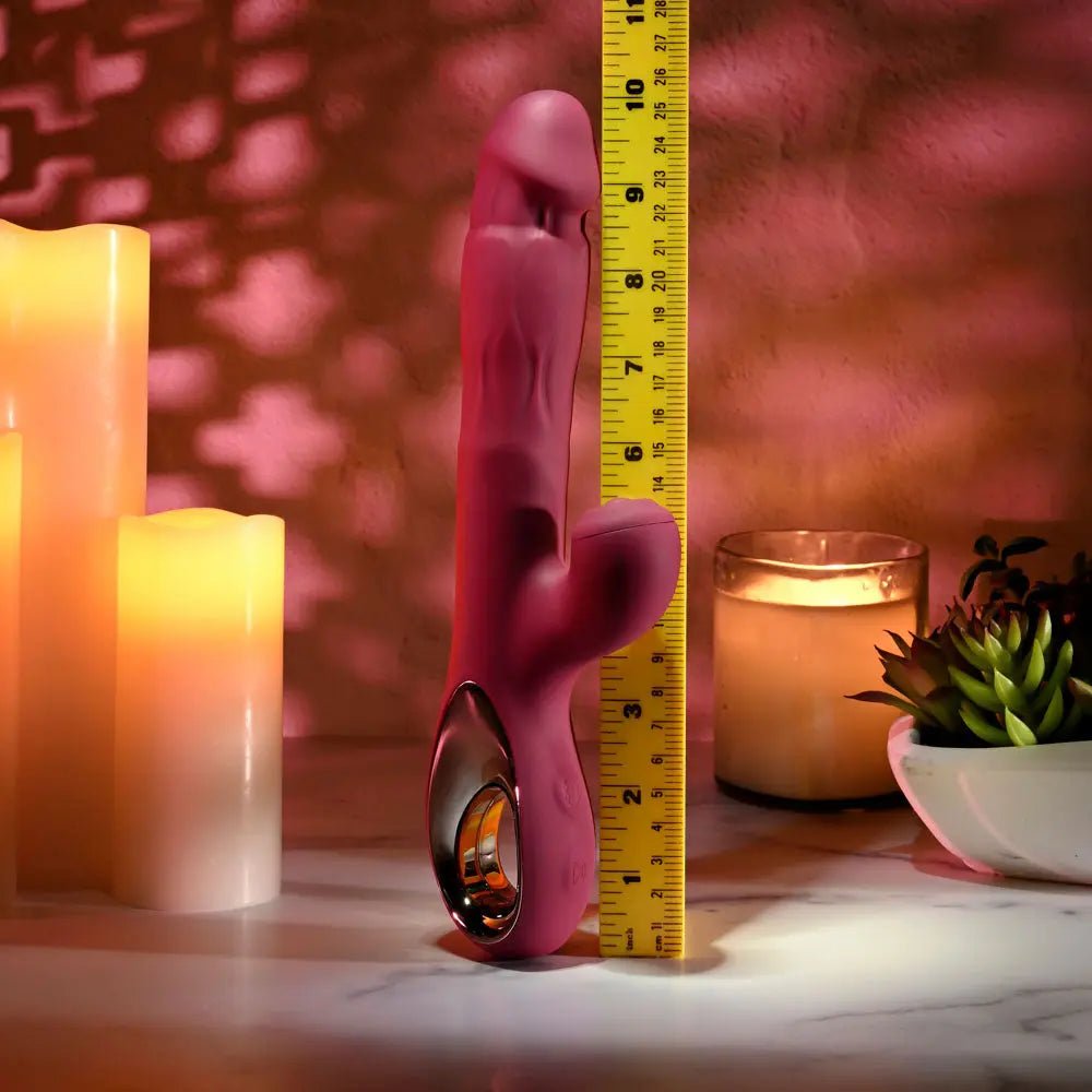 Shop affordable quality Evolved BURSTING WITH PLEASURE - 25.4 cm USB Rechargeable Vibrator with Tapping Clitoral Stimulator - Discreet Intimate Essentials - VIBRATORS - Evolved