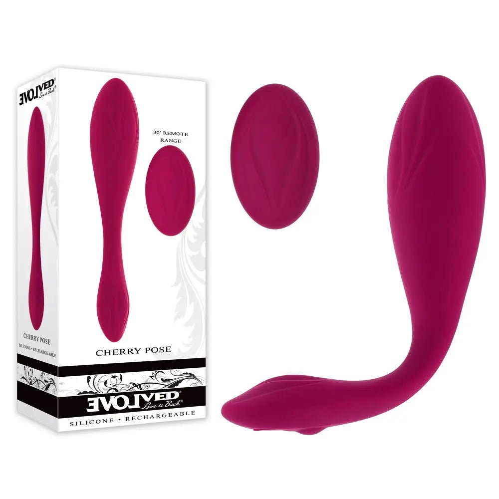 Shop affordable quality Evolved CHERRY POSE - 16.1 cm USB Rechargeable Flexible & Posable Vibrator with Remote - Discreet Intimate Essentials - VIBRATORS - Evolved