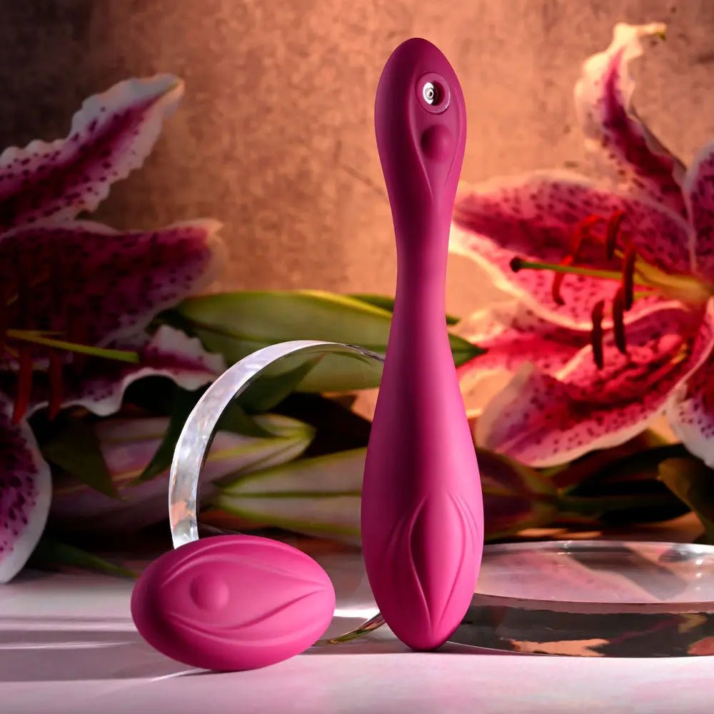 Shop affordable quality Evolved CHERRY POSE - 16.1 cm USB Rechargeable Flexible & Posable Vibrator with Remote - Discreet Intimate Essentials - VIBRATORS - Evolved